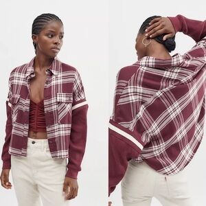 URBAN Outfitters-BDG Flannel/Thermal Button Down Top (Size:Medium)